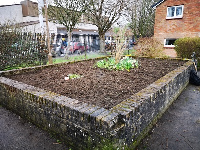 After Dovecot Park bed cleared